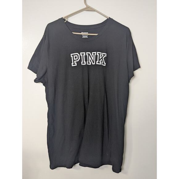 Pink Brand Cap Sleeve Black T-Shirt Women’s Size XXL - Picture 2 of 8